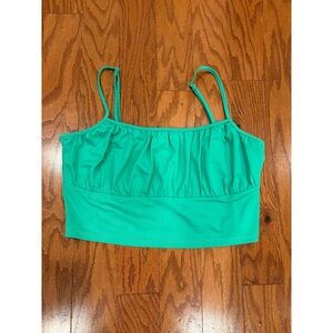 H&M Divided Green Ruched Crop Top – Size Large. Gently Used ! $39 Original
